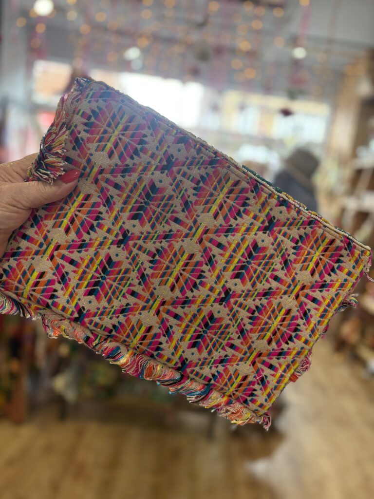 Verity beaded clutch bag large. Rainbow Mosaic