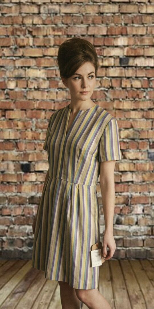 candy striped handmade vintage dress