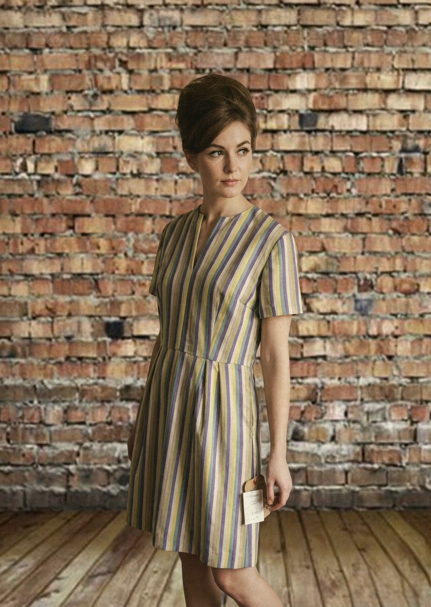 candy striped handmade vintage dress