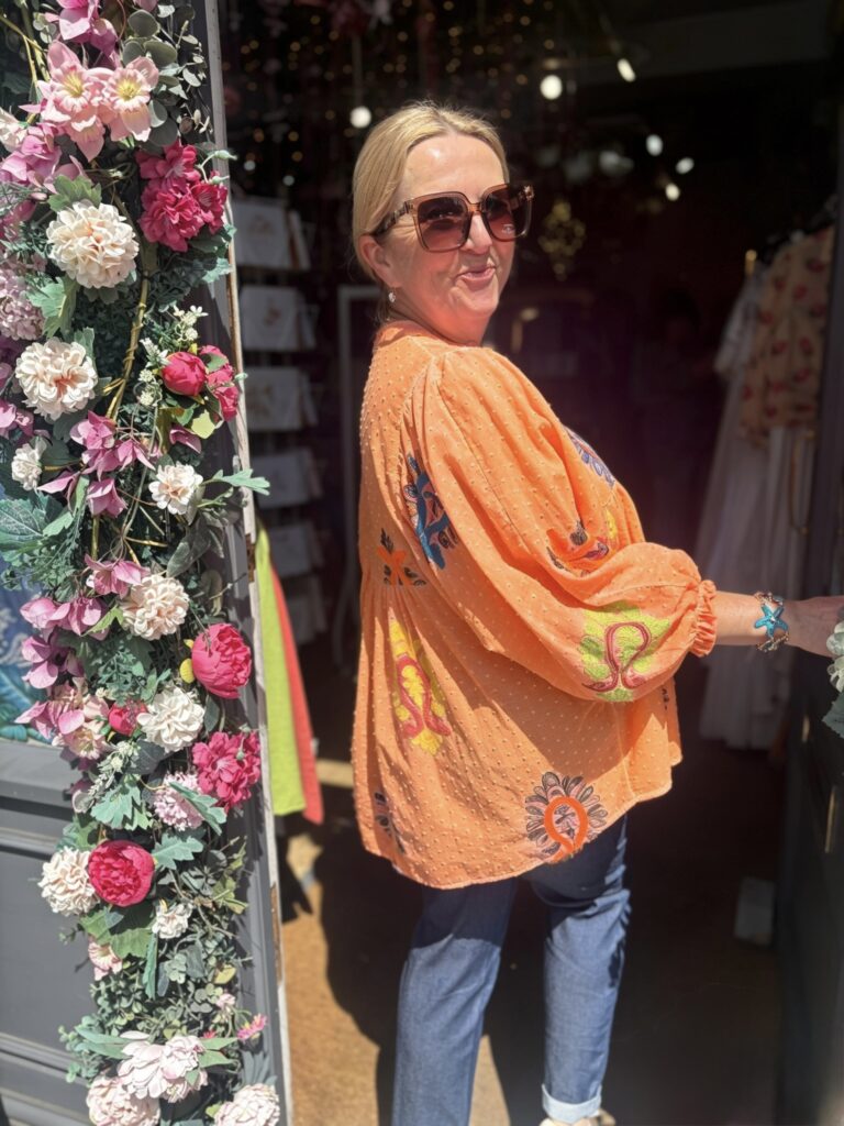 Luna blouse fluro orange