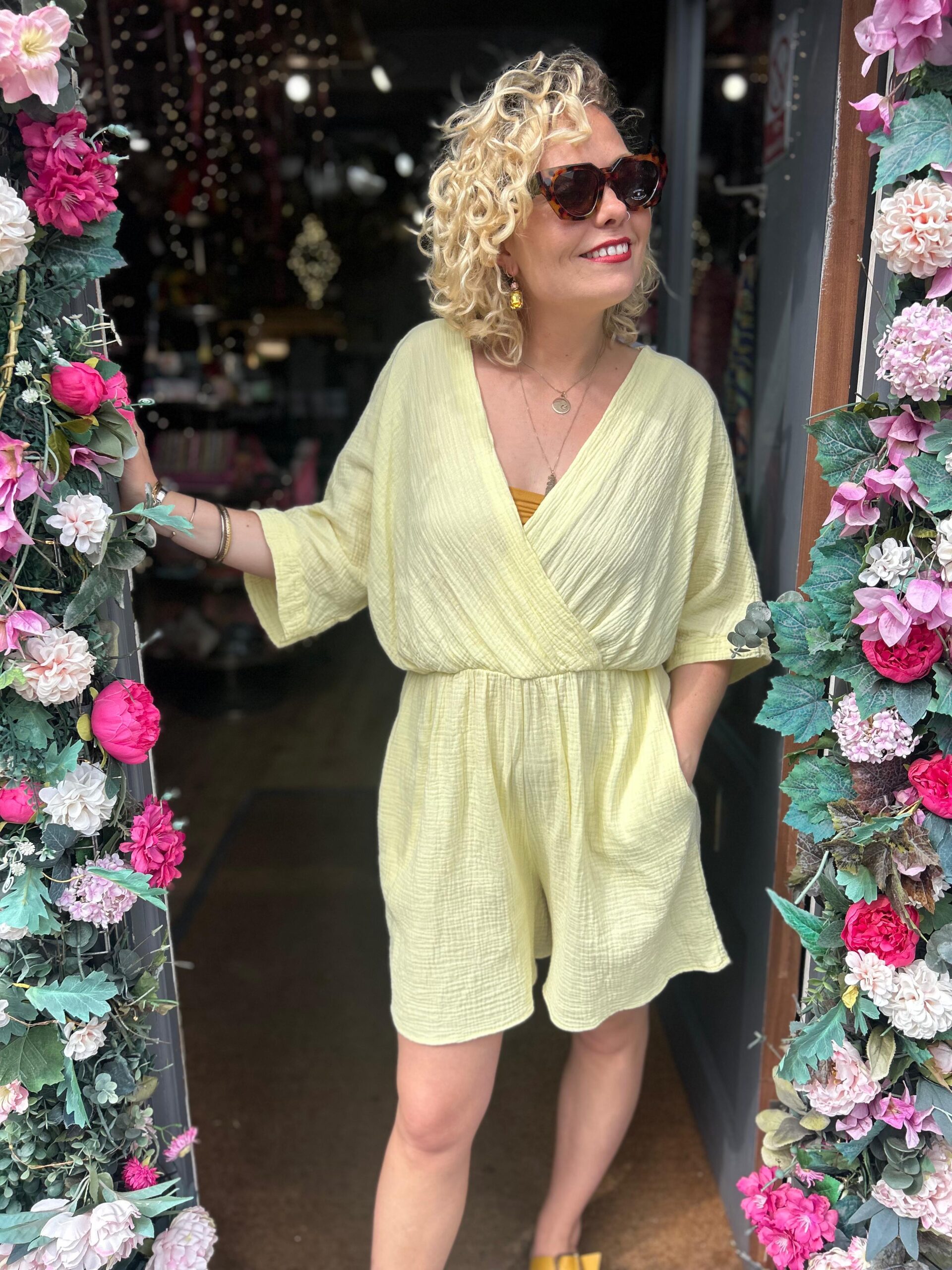 Jamie Romper Shorts all in one lemon