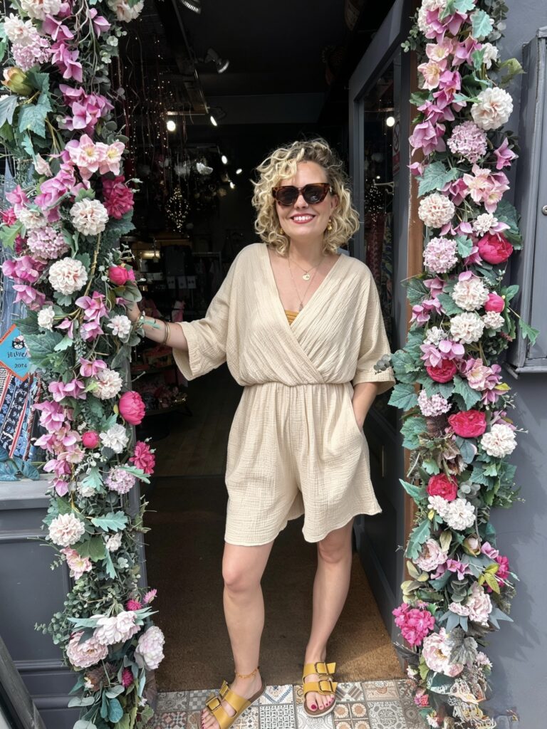Jamie Romper Shorts all in one beige