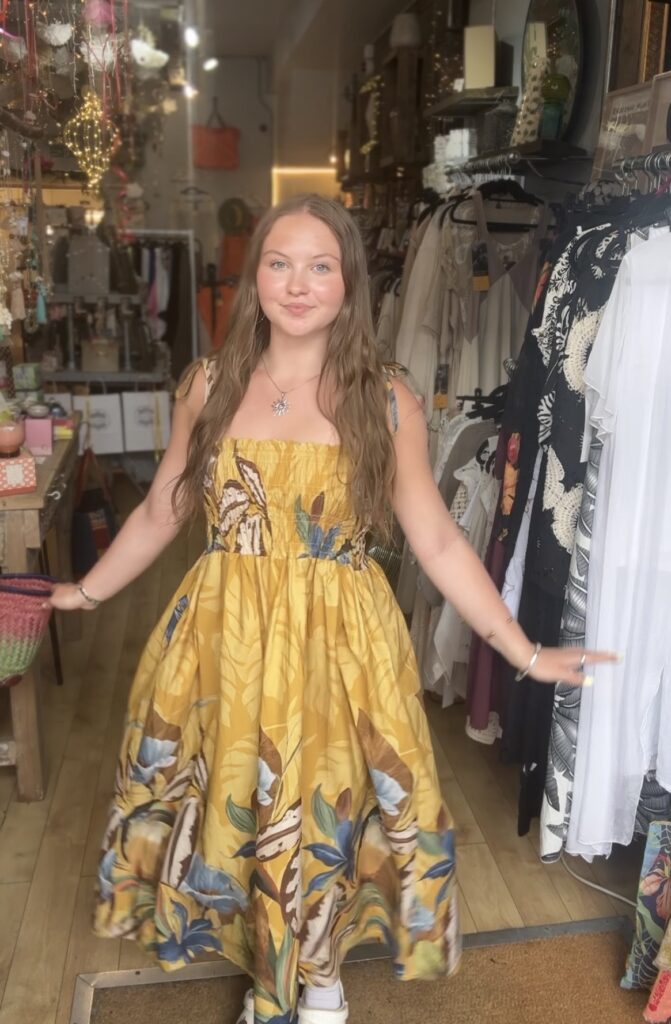Lulu floral dress in yellow