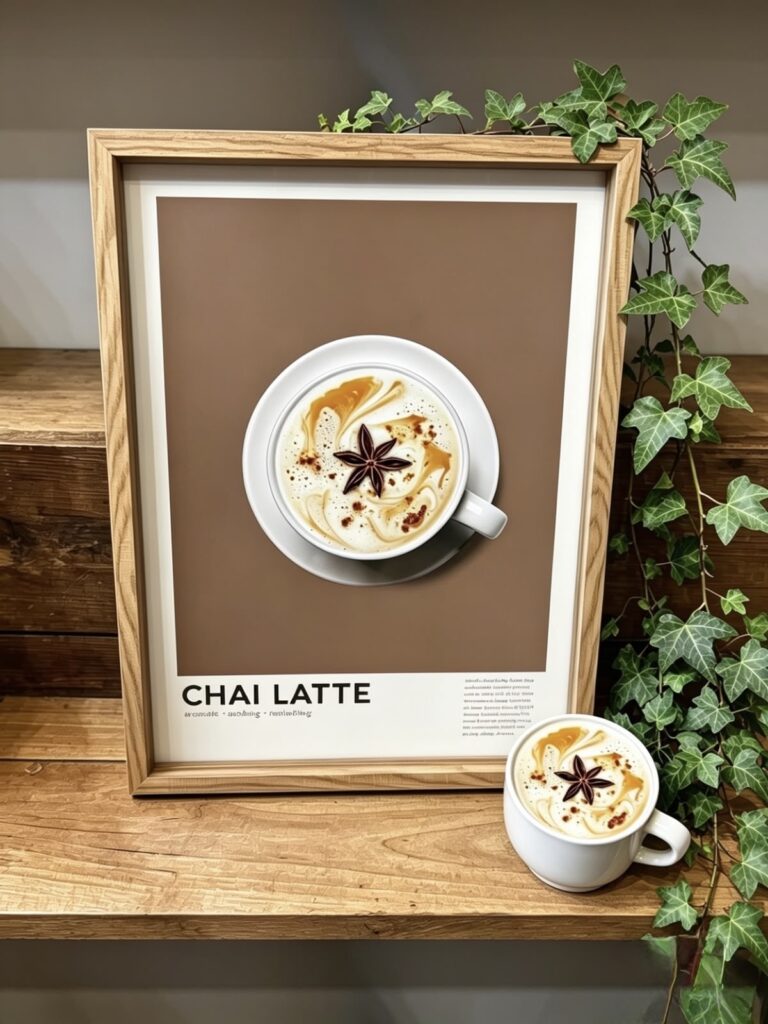 Chai Latte coffee wall art