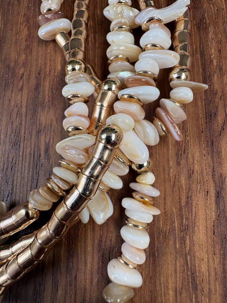 Clara boho layered necklace gold and agate