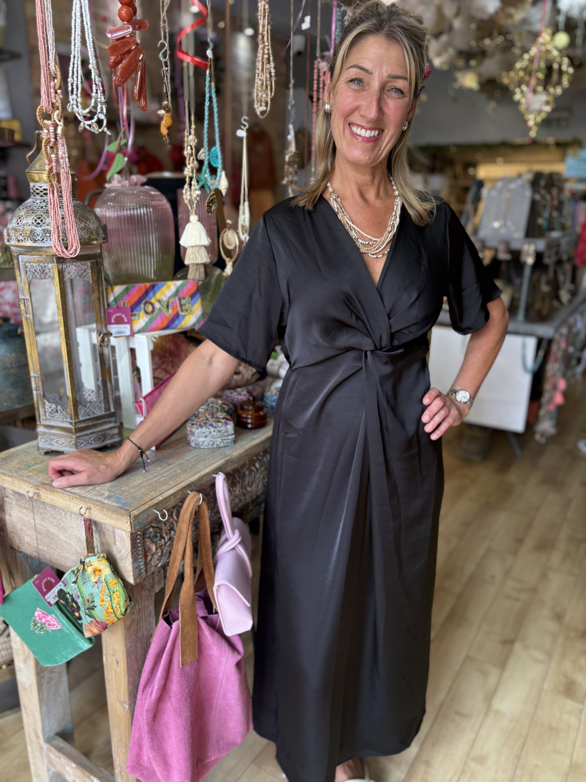Pauline Silky Knot Dress - Various Colours