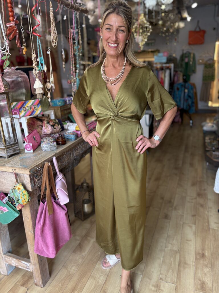 Pauline Silky Knot Dress - Various Colours