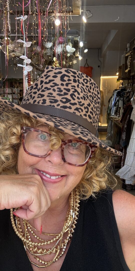 Fedora Wool Brown Leopard