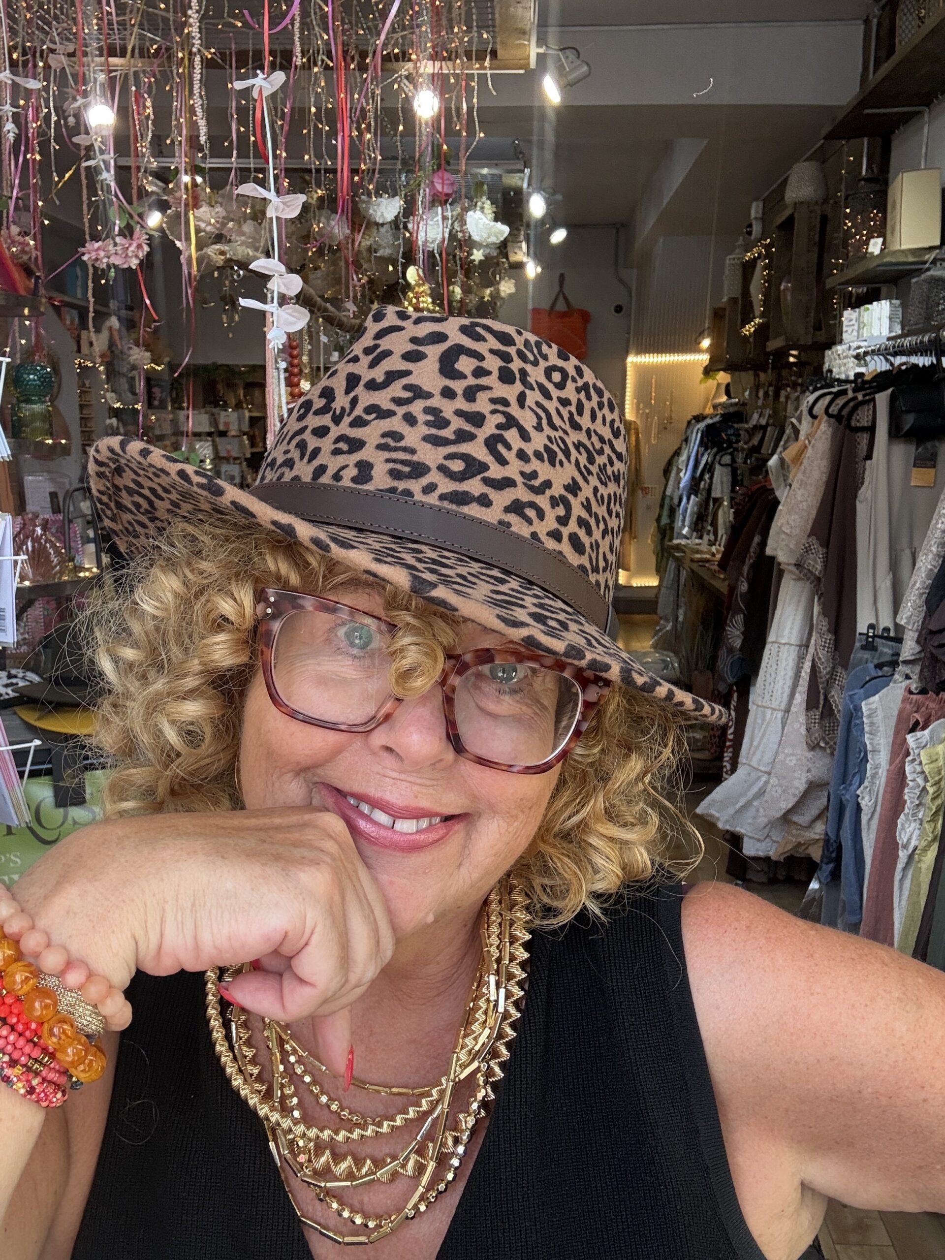 Fedora Wool Brown Leopard