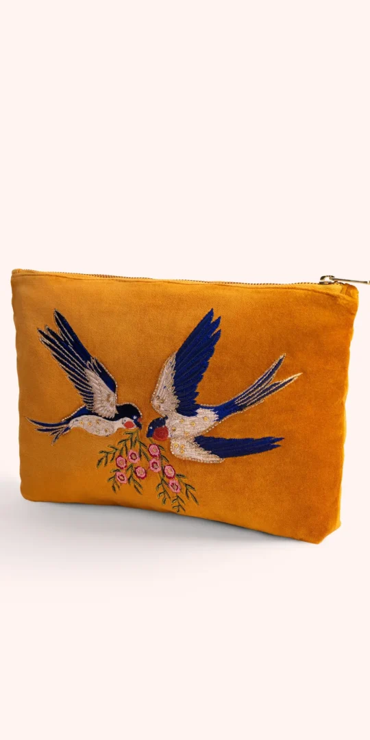 Swallow Zip Pouch by Powder