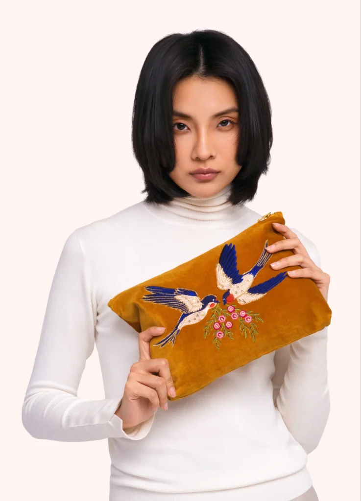 Swallow Zip Pouch by Powder