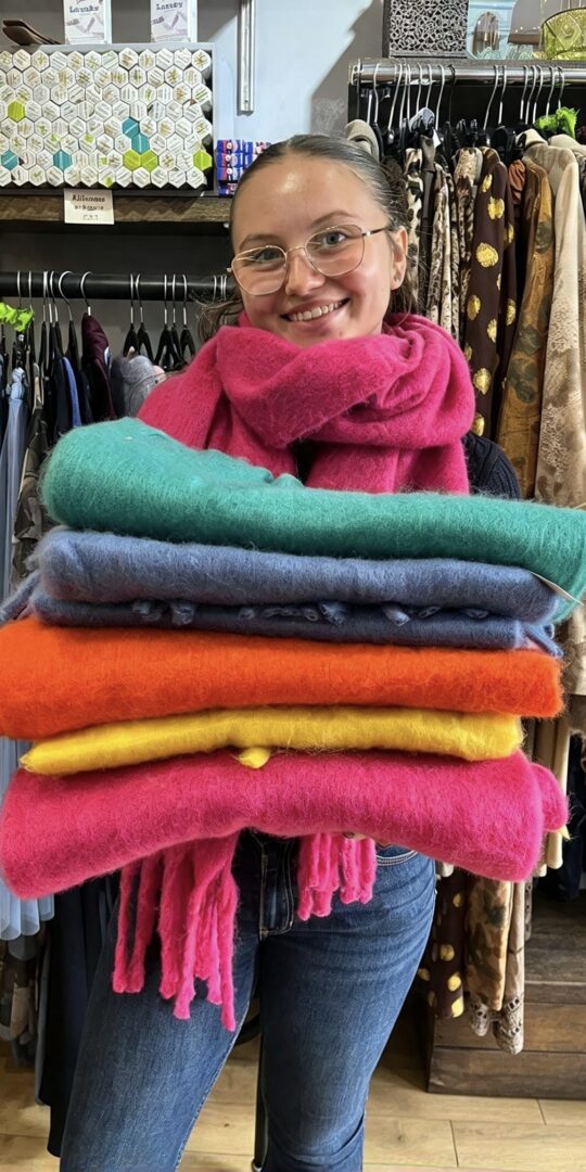 Winter scarf. Very soft. Vibrant colours.