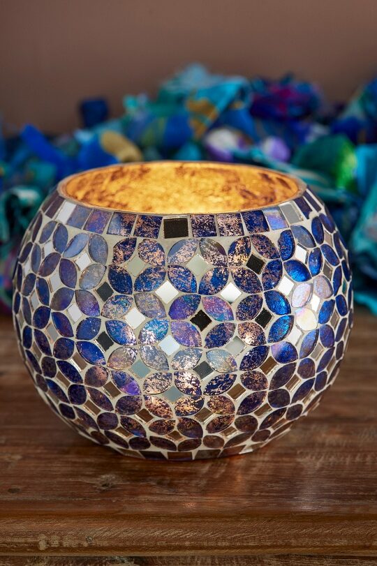 Meena Mosaic Tealight Holder - Two Colours